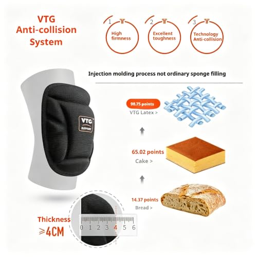 1 Pair Soft Foam Knee Pads, Shock Absorbing Support Unisex - size: X-Large (44-52 CM/17½-20½ ")