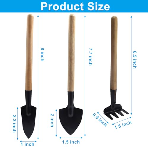 3 Pcs Mini Garden Tools Set, Iron Kit Including Miniature Gardening Rake Trowel and Shovel for Succulent/Bonsai & Pot Plants - style: 3Pcs