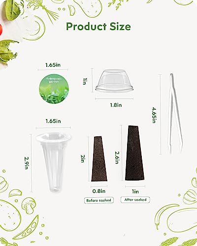 URUQ 180pcs Hydroponic Pods Kit Compatible with AeroGarden & Most Brands - size: 180pcs