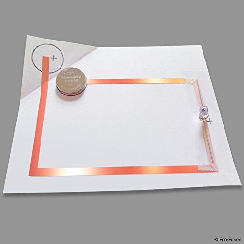 Eco-Fused Adhesive Copper Foil Tape - Double-Sided Conductive - 1 inch (25 mm) x 21.8 Yards (20 M) - EMI and RF Shielding, Paper Circuits, Electrical Repairs, Grounding, Arts and Crafts, Home Interior - color: Copper, size: 1 Roll: 1" X 21.8 Yards