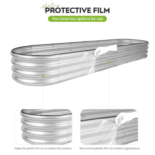 Galvanized Raised Garden Bed 2 PCS, 8x2x1ft Metal Planter Box Silver - color: Silver, size: 8x2x1ft(2pcs)