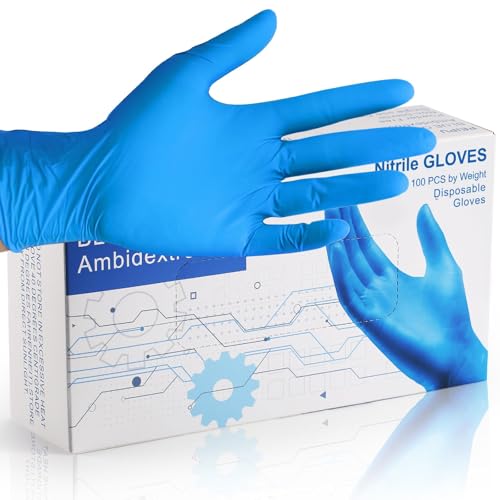 PEIPU Nitrile Disposable Gloves,Powder Free, Cleaning Service Gloves, Latex Free - size: Medium (Pack of 100), style: 100 Pcs