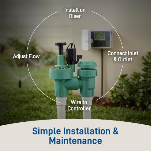 1-Pack Orbit 57623 3/4" FPT 100 Series Anti-Siphon Automatic Sprinkler Valve with Flow Control - size: 1 Pack 3/4 Inch FPT 100 Series, style: 100-series