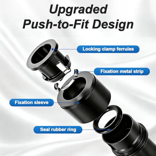 20 Pack Quick Connect 1/4 Inch Drip Irrigation Emitters, 1/4'' Drip in-line Pass Through Vortex Emitters Adjustable 360 Degree Dripline Stake Emitter with 10 Plugs for DIY Sprinkler Systems - color: Blue Vortex Emitter-2Way