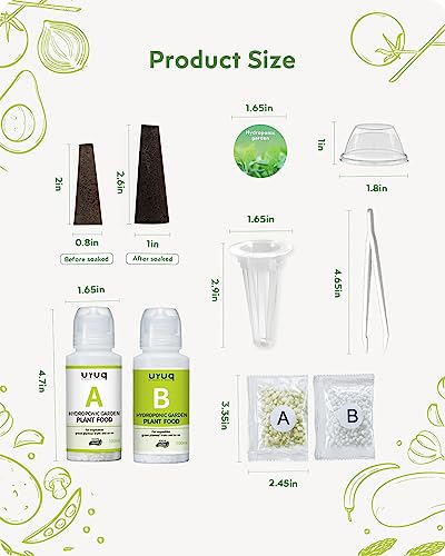 URUQ 188pcs Hydroponic Pods Kit Compatible with AeroGarden & Most Brands - size: 188pcs
