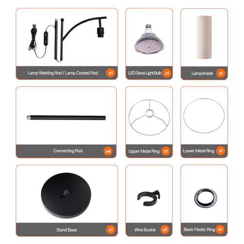 Bstrip 70.8in Tall Grow Light with Stand, Standing Plant Light with Timer