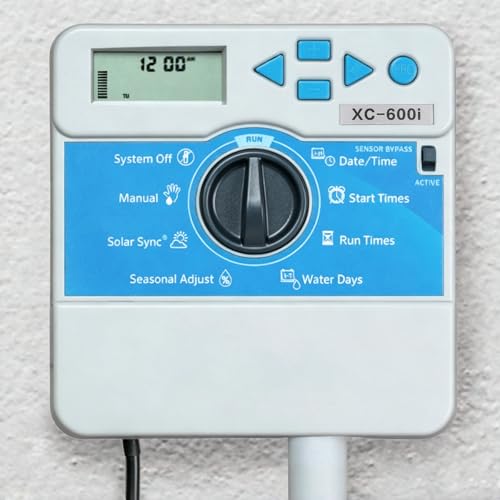 Upgrade X-Core XC600i Indoor Sprinkler Timer, Compatible with Hunter 6 Zone Irrigation Controller, Indoor Lawn & Garden Watering System, Easy Program, No Wi-Fi Required