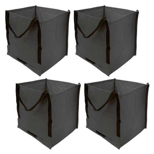 DURASACK Heavy Duty Storage Tote Bag 22-Gallon, Gray , Pack of 4 - color: Gray, size: Pack of 4