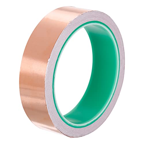 PATIKIL Copper Foil Tape 1 Inch x 33 Feet 0.05mm Thick Double Sided Conductive Adhesive EMI Shielding for Electronics, Circuits, Grounding - size: 1 Inch x 33 Feet