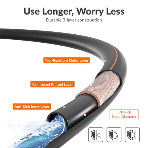 Giraffe Tools Garden Hose 5/8", 5ft Short Leader Hose - size: 5FT Female to Female