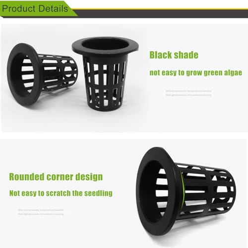 2.75inch Garden Plastic Slotted Mesh Net Cups Pots, Round Net Cups Pots Plant Net Pot Bucket Basket for Hydroponics (25 pcs) - color: 25pcs, size: 2.75 Inch