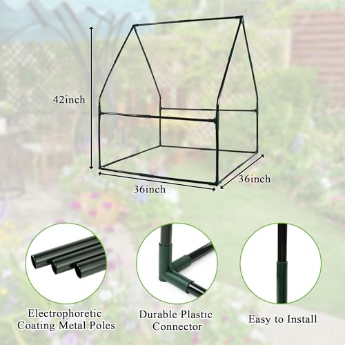 U'Artlines Portable Mini Greenhouse Small Green House 36x36x42 Inch - size: 36x36x42 Inch