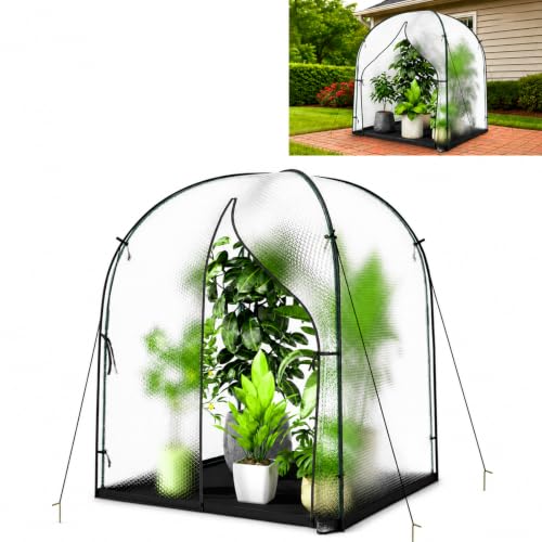 DoCred Greenhouse for Outdoors, 59x59x75 Inch Mini Greenhouses Tent - size: 59x59x75 Inch