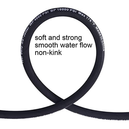 Tool Daily Pressure Washer Whip Hose 4 FT, 3/8" NPT, M22 14mm Female Thread - size: 4 FT
