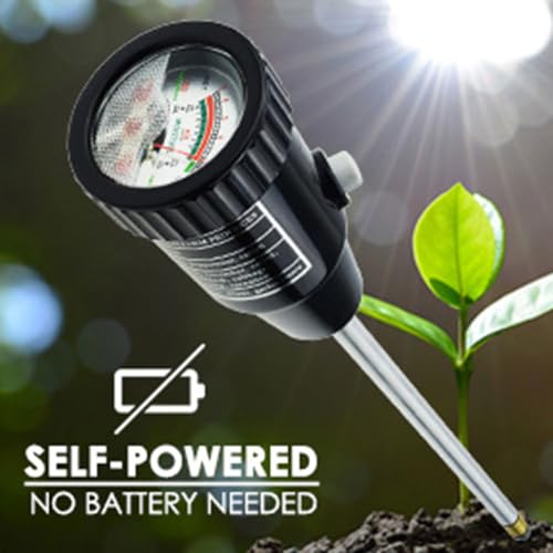 Soil Meters,Soil Test Kit,Soil PH/Moisture Tester Heavy Duty 295mm Long Probe&Large Screen for Garden Lawn Farm Indoor Outdoor Plants (No Battery Needed)