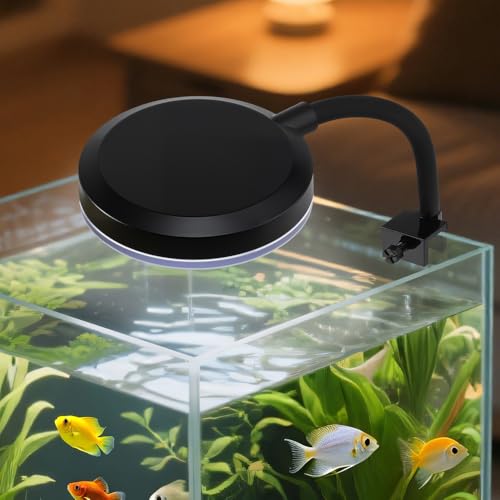 Clip On Aquarium Light 8W LED Fish Tank Light with Full Spectrum & Dimmable Brightness USB Moving Aquarium Lamp for 1-5 Gallon Betta Fish Tanks - color: Clip Light(Dimmer)
