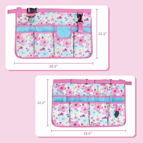 MELOTOUGH Bucket Caddy Organizer Bucket Tool Organizer for Garden Tools Fit 3.5 to 5 Gallon Bucket (Pink Flower) - color: Pink Flower