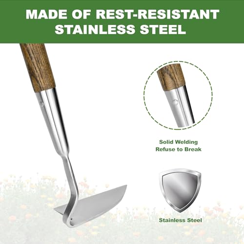 Haliaeetus Sickle Hoe, 58'' Long Handle Japanese Hand Hoe for Removing Weed - size: 58'' Sickle Hoe