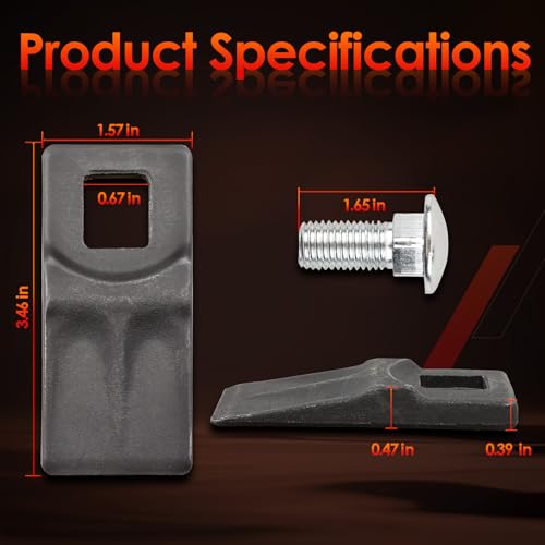 Auger Teeth Cutting Edge Replacement for 3 Point Post Hole Digger (4 Pack)