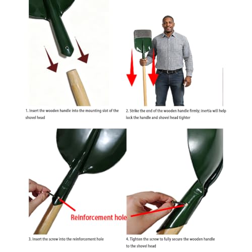 Heavy Duty Digging Shovel for Garden - Digging Spading Fork - size: Pointed Head
