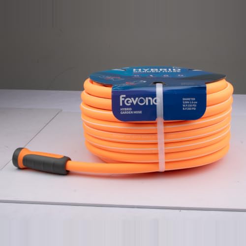 FEVONE Heavy Duty Garden Hose 55 ft, Hybrid Polymer Water Hose - size: 55' (feet)