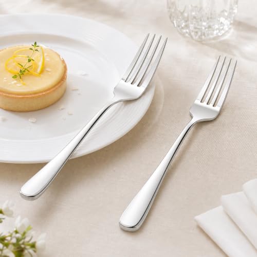 24 Piece Dinner Forks Set, 18/10 Stainless Steel Forks Silverware, 8 Inch - size: 24-Piece (8 Inches)