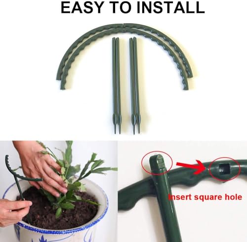 Mwellewm Plant Stakes Small Plant Supports for Indoor Plants Holder Sticks - size: 5.7 x 9.8inch