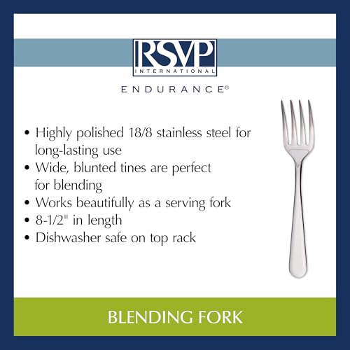 RSVP International Endurance Kitchen Baking Tool Collection, Blending Fork, Stainless Steel - size: Blending Fork