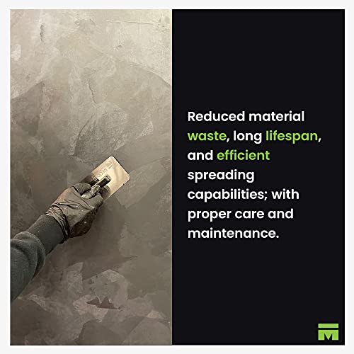 Stainless Steel Plaster Trowel, (9x4inch) Venetian Plaster Trowel, Plaster Tool, Oval Flexible 240x100mm, Meoded Paint & Plaster - size: 240x100mm oval