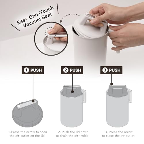 DAROOM Kitchen Compost Bin for Countertop, 1.6L Stainless Steel Food Waste Bin with Lid, Odor Blocking Kitchen Scrap Container