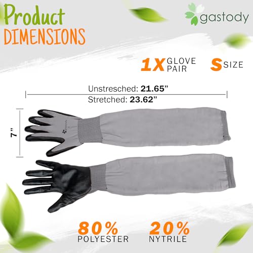 Long Sleeve Gardening Gloves for Women & Men, Long Cuff Garden Gloves - color: Black and Grey, size: Large