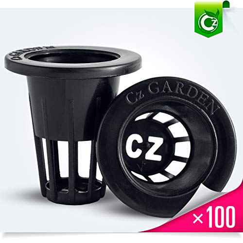 100 Pack - 1 inch Net Pots Cz All Star Round Heavy Duty Net Cups Wide Lip Design - Hydroponics Slotted Mesh