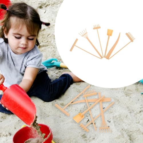 jojofuny Zen Garden Tools Mini Rake Set, 6 Pcs Plastic Sand Tray Tools, Smooth Easy-Grip Sand Art Rakes for Desk Meditation, Stress Relief, Creative Relaxation, Home Office & Gift Use