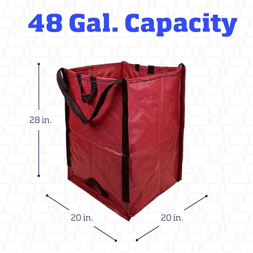 DURASACK Heavy Duty Home and Yard Bags, Red - color: Red
