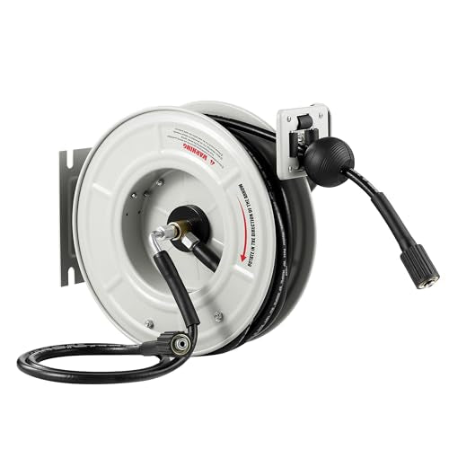Tool Daily Retractable Pressure Washer Hose Reel 60 FT x 1/4”, 3600 PSI - size: 60 FT