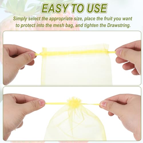 uxcell 20pcs Fruit Protection Bags 15.7x11.8 Garden Netting Cover Yellow - color: Yellow