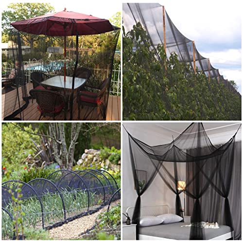 20 x 10 Ft Mosquito Netting for Garden Patio, Black - color: Black, size: 10 x 20 ft