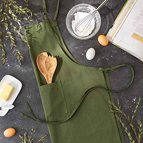 DII Everyday Basic Kitchen Collection - color: Sage, size: Regular Size Chef Apron