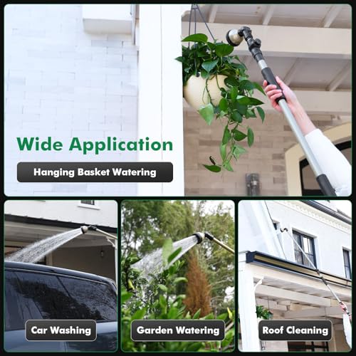 RESTMO Extra Long All Metal Telescoping Watering Wand, 40-70” Garden Wand - size: Extra Long Wand