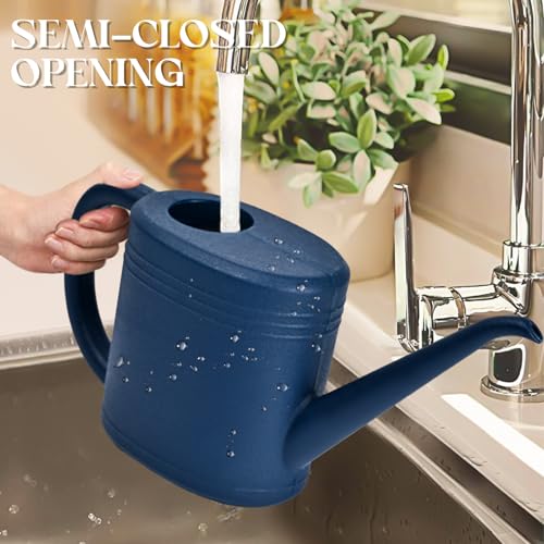 Watering Can - for Indoor and Outdoor Plant Garden - 1/4 Gallon - Navy Blue - color: Blue