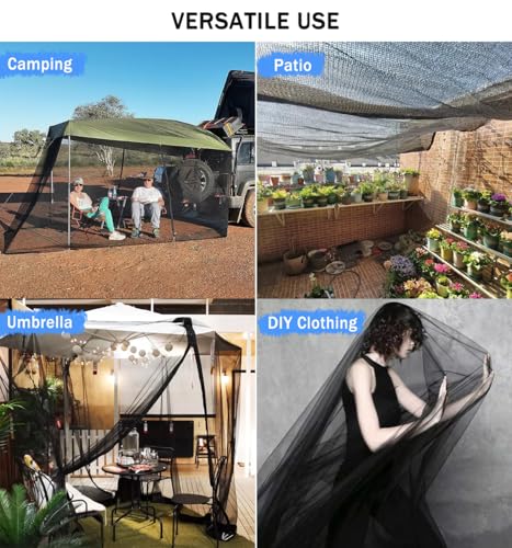 Mosquito Net 78x10Ft, Mosquito Netting for Patio Garden Protection - size: 10x78FT