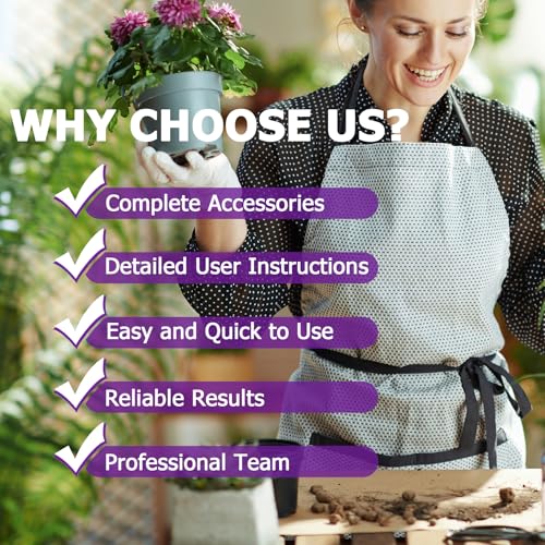 Soil Test Kit for Garden Lawn: Professional 4 in 1 Soil Testing Kit 80 Tests for pH Nitrogen Phosphorus Potassium for Gardening Plants Flowers Vegetables Indoor Ourdoor Soil Testing