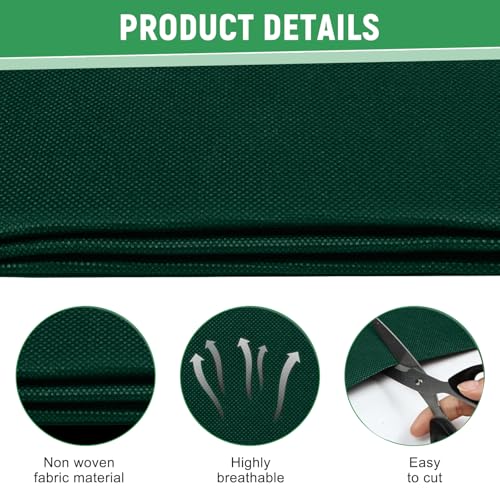 63×114 Inch Raised Garden Bed Liner, Heavy Duty Green Planter Fabric Liner - color: Green