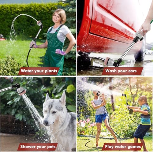 RESTMO Heavy Duty Metal Hose Wand, Watering Wand for Garden Hose - color: Rose Gold