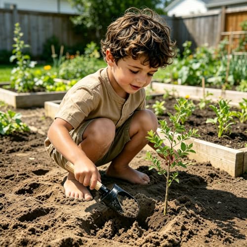 4 Pack Beach Shovels for Kids – Heavy Duty Garden & Dirt Digging Tools, Smooth Metal Scoops Head & Wooden Handle, Summer Outdoor Play Toy (Gardening, Sandbox, Camping) - color: 4pcs black sand scoop shovels