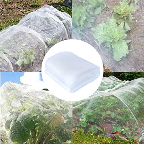 Agfabric Garden Netting 6.5'x15' Insect Pest Barrier Bird Netting for Garden Protection,Row Cover Mesh Netting for Vegetables Fruit Trees and Plants,White - size: 6.5'x15'