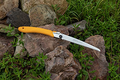 9.45" SK5 7TPI Folding Saw for Camping Hiking Garden - size: 9.45Inch-Yellow