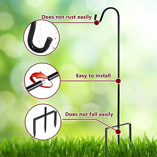 2 Pack Shepherd Hook, Bronze, 48 Inch, Adjustable Height, 1/2" Thick - color: Bronze, size: 48 Inch
