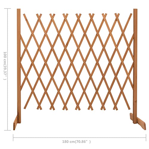 Gecheer Garden Trellis Fence, Expandable Design Solid Firwood Panel, 70.9in x 39.4in, for Garden Border and Climbing Plants Support