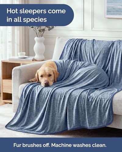 Cooling Blanket for Hot Sleepers - Cold Blanket Queen Size - Navy, 90 x 90 - color: 05 - Navy Blue, size: Full / Queen (90" x 90")